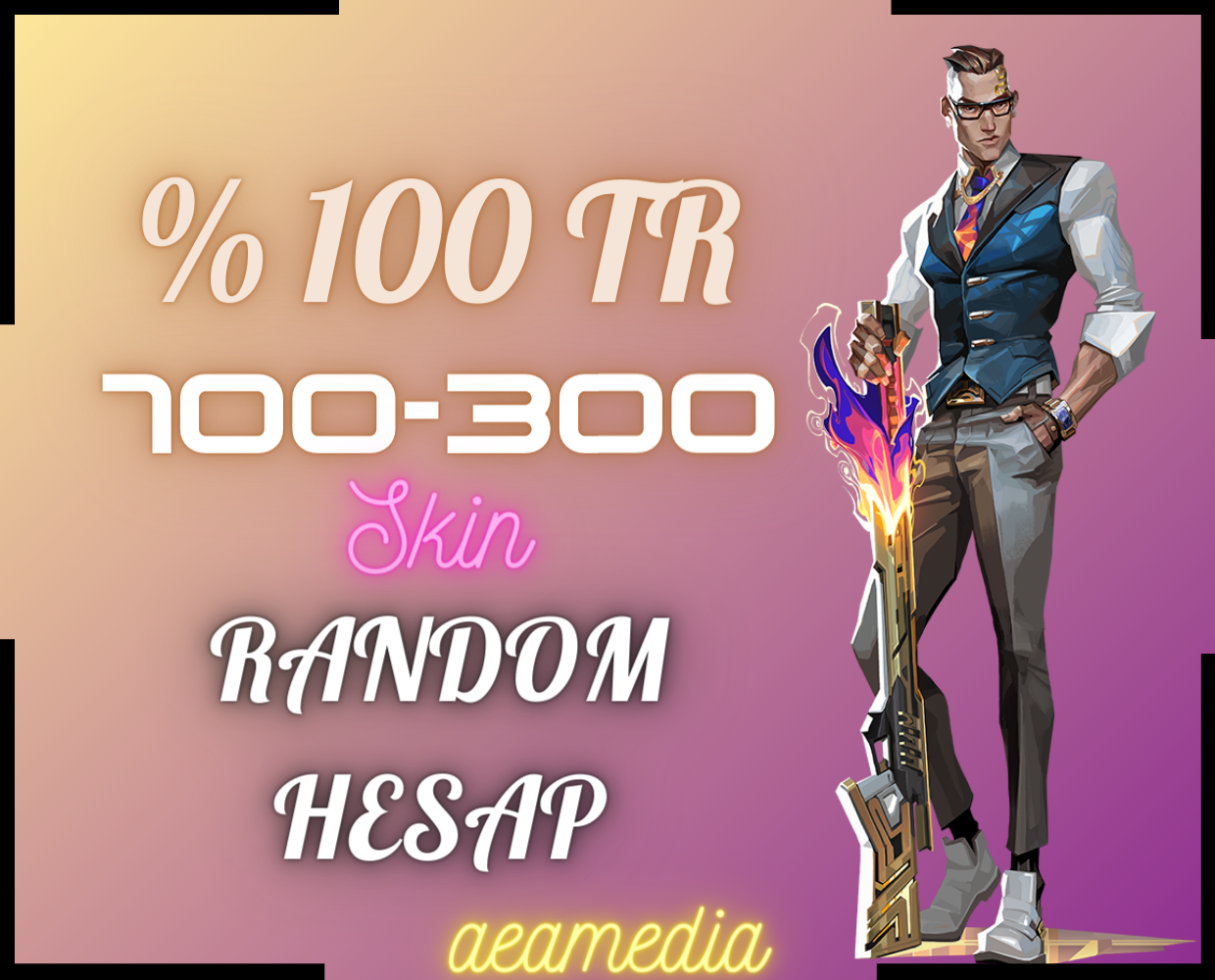 %100 TR | 100-300 SKİN | VALORANT RANDOM HESAP